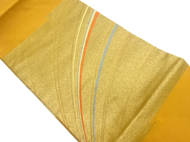 リサイクル　曲線模様織出し名古屋帯